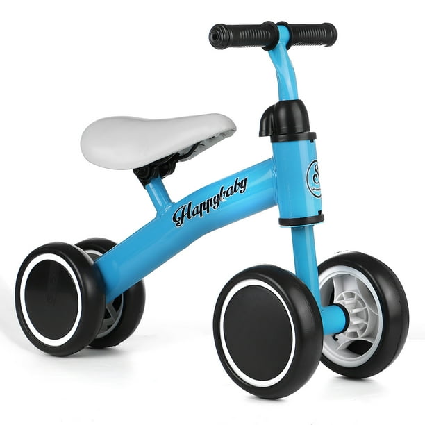 4 Wheels Baby Balance Bike Children Walker No-Pedal Toddler Toys Rides Blue
